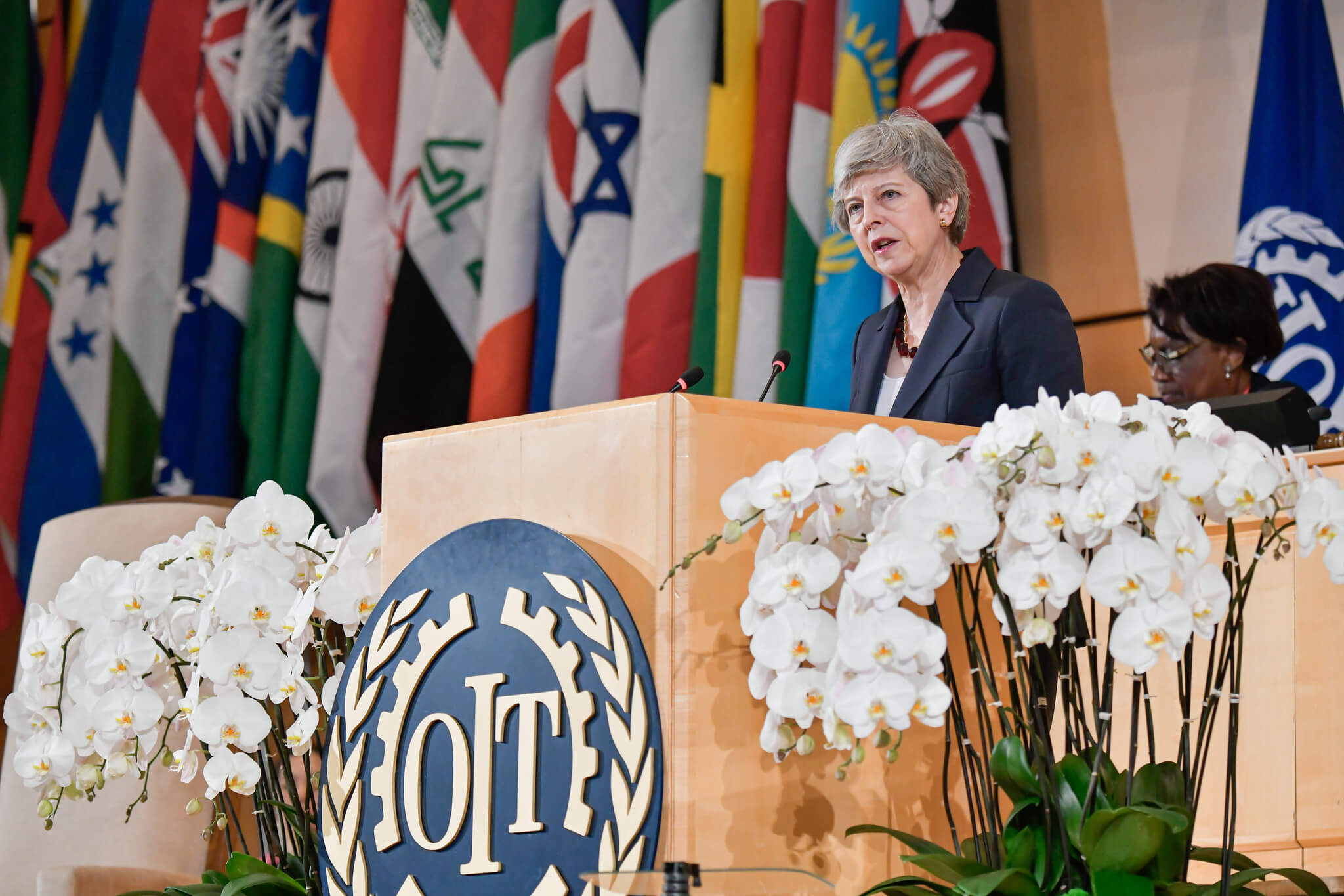Woman giving speech