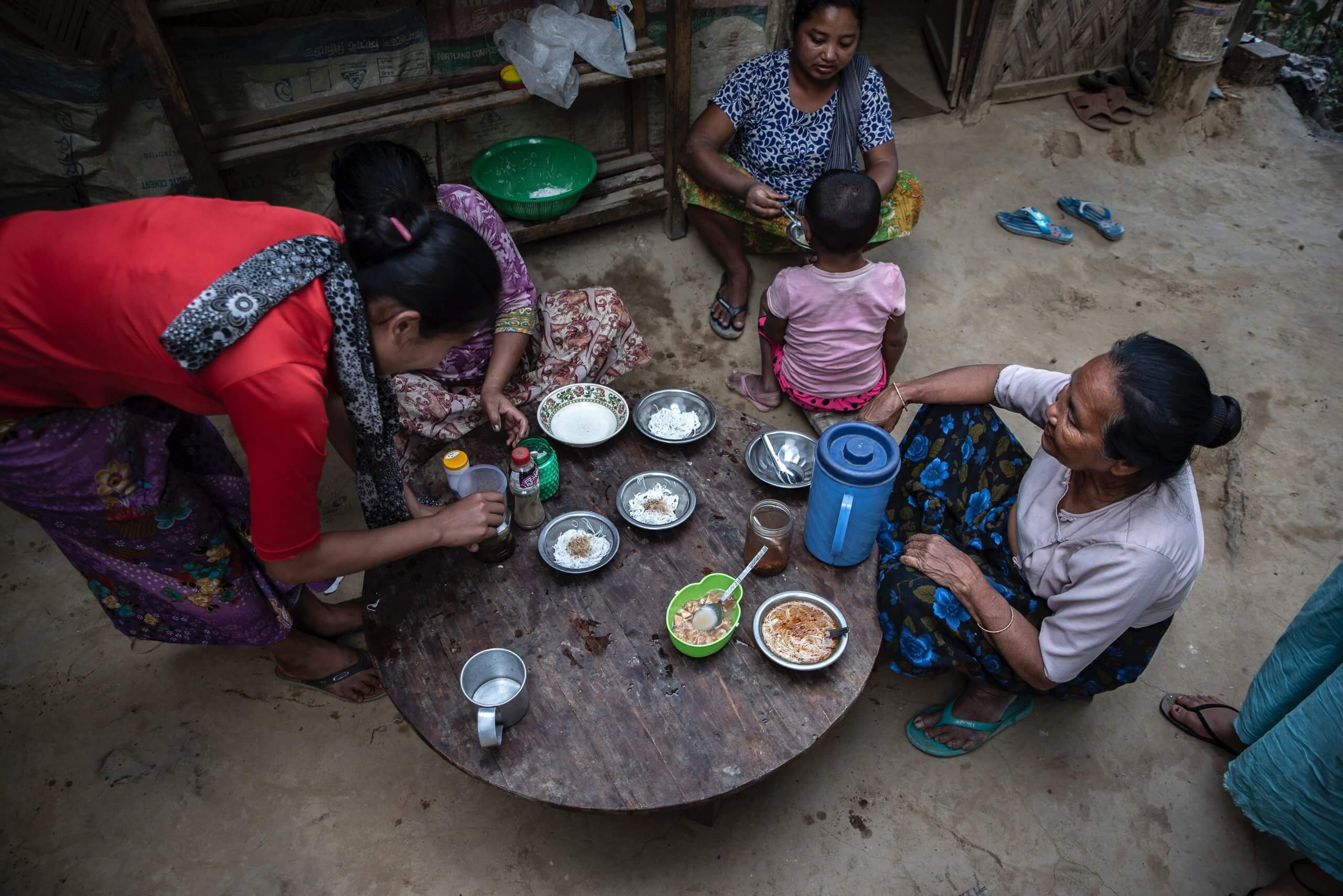Women cooking together
